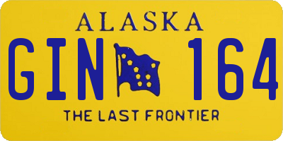 AK license plate GIN164