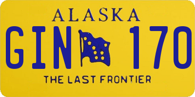 AK license plate GIN170