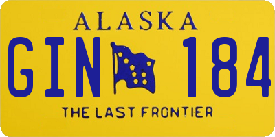 AK license plate GIN184
