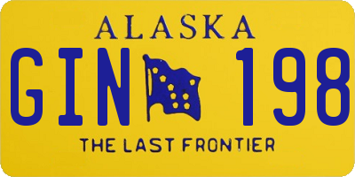 AK license plate GIN198