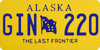 AK license plate GIN220