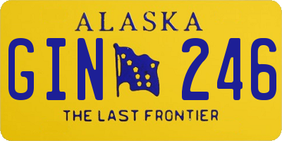 AK license plate GIN246