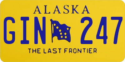 AK license plate GIN247