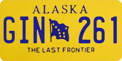 AK license plate GIN261