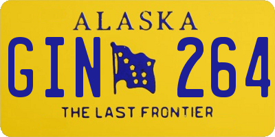 AK license plate GIN264