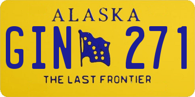 AK license plate GIN271