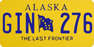 AK license plate GIN276