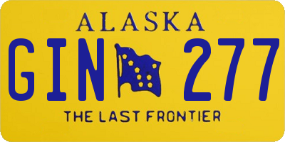 AK license plate GIN277