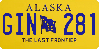 AK license plate GIN281