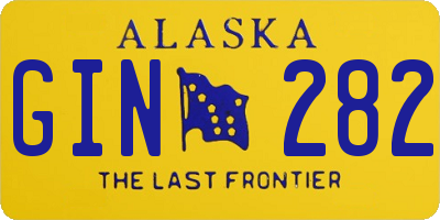 AK license plate GIN282