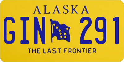AK license plate GIN291