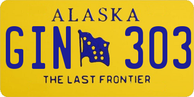 AK license plate GIN303