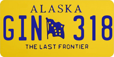 AK license plate GIN318