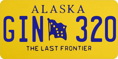 AK license plate GIN320