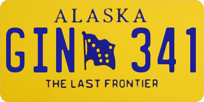 AK license plate GIN341