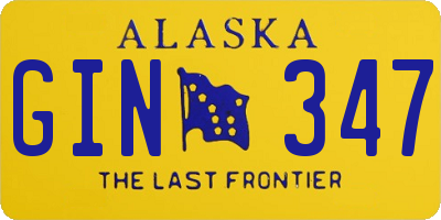 AK license plate GIN347