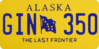 AK license plate GIN350