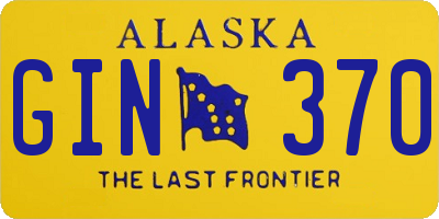 AK license plate GIN370