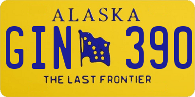 AK license plate GIN390
