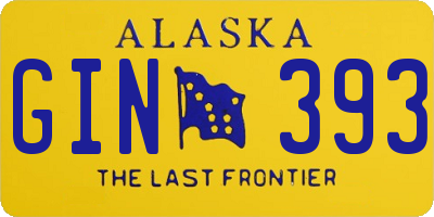 AK license plate GIN393