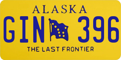 AK license plate GIN396