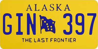 AK license plate GIN397