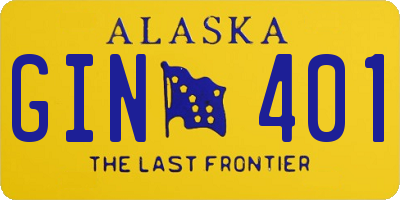 AK license plate GIN401