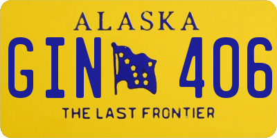 AK license plate GIN406
