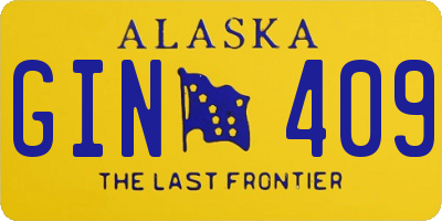 AK license plate GIN409