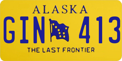 AK license plate GIN413