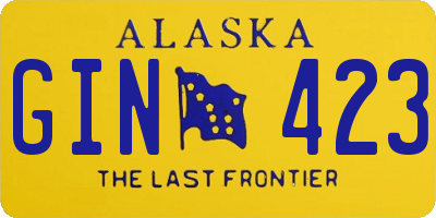 AK license plate GIN423
