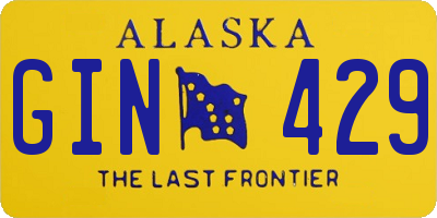 AK license plate GIN429