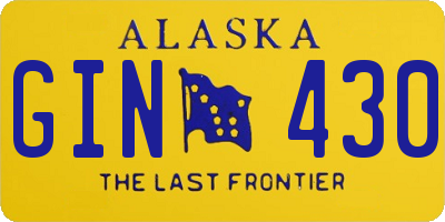 AK license plate GIN430