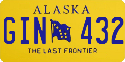 AK license plate GIN432