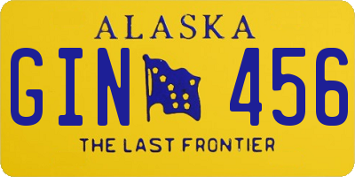 AK license plate GIN456
