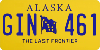 AK license plate GIN461