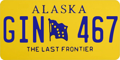 AK license plate GIN467