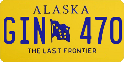 AK license plate GIN470