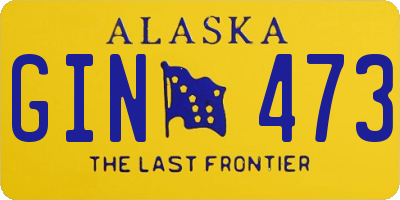 AK license plate GIN473