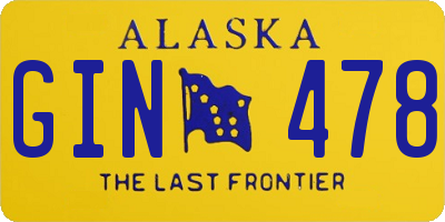 AK license plate GIN478