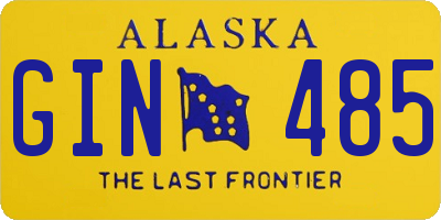 AK license plate GIN485
