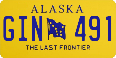 AK license plate GIN491