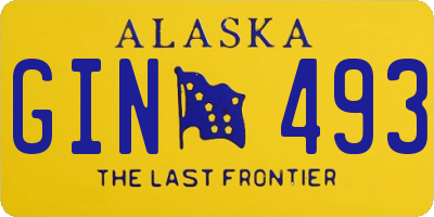 AK license plate GIN493