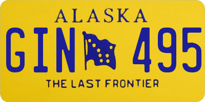 AK license plate GIN495