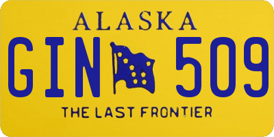 AK license plate GIN509