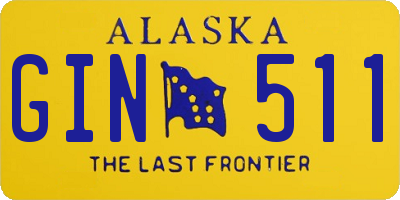 AK license plate GIN511