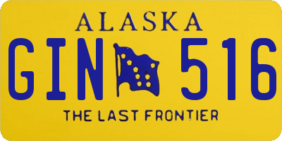 AK license plate GIN516