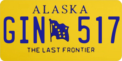 AK license plate GIN517