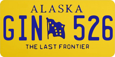 AK license plate GIN526