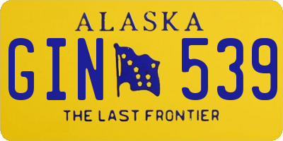 AK license plate GIN539